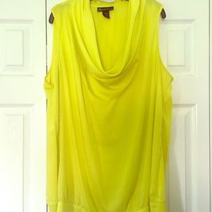 Bright yellow sleeveless top